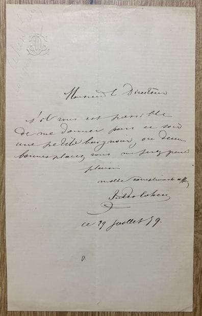 COHEN (Jules Émile David) (1830-1901). Compositeur...