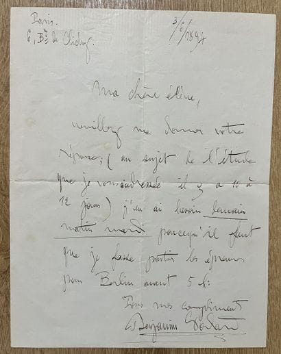 GODARD (Benjamin) (1849-1895), compositeur,...