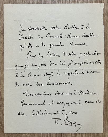 DUBOIS (Théodore) (1837-1924), compositeur,...