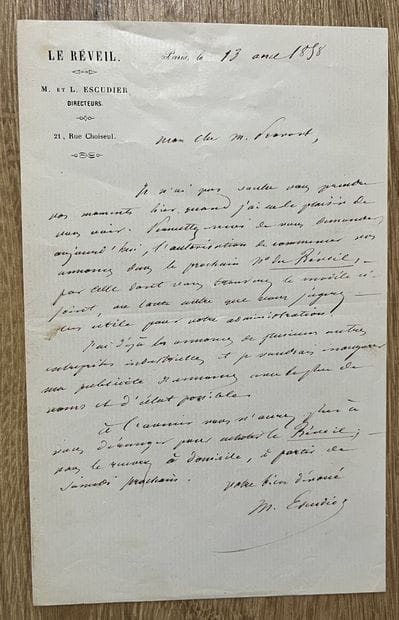 ESCUDIER (Marie-Pierre) (1818-1880), journaliste,...