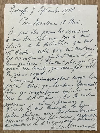 EMMANUEL (Anne-Marie), épouse du compositeur...