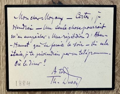 DUBOIS (Théodore) (1837-1924), compositeur,...