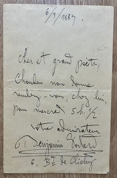 GODARD (Benjamin) (1849-1895), compositeur,...