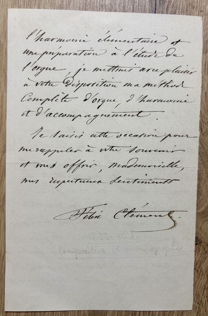 CLÉMENT (Félix) (1822-1885). Organiste, compositeur...