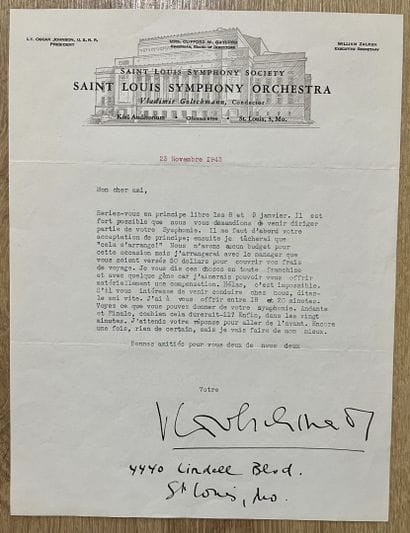 GOLSCHMANN (Vladimir) (1893-1972). Chef d'orchestre...