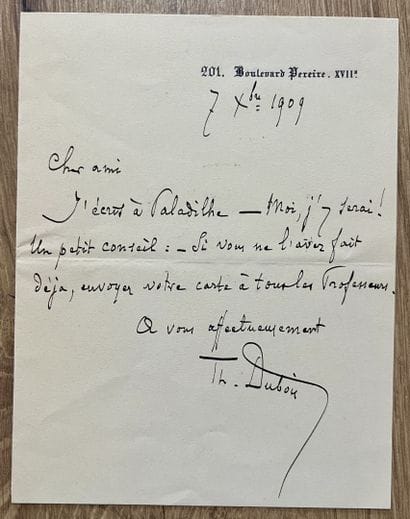 DUBOIS (Théodore) (1837-1924), compositeur,...