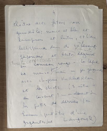 FINI (Leonor) (1908-1996).

Peintre surréaliste,...