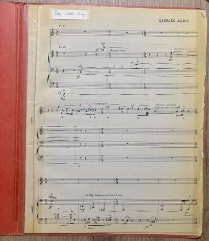 AURIC (Georges) (1899-1983). Compositeur...