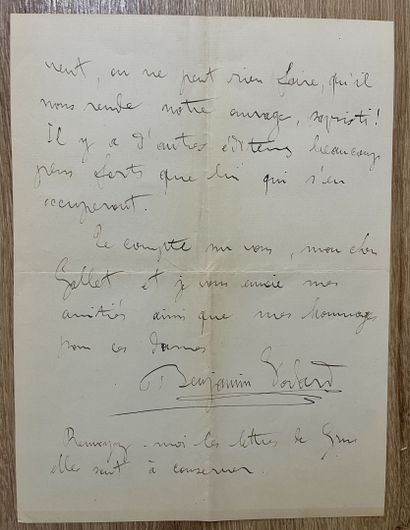 GODARD (Benjamin) (1849-1895). Compositeur,...