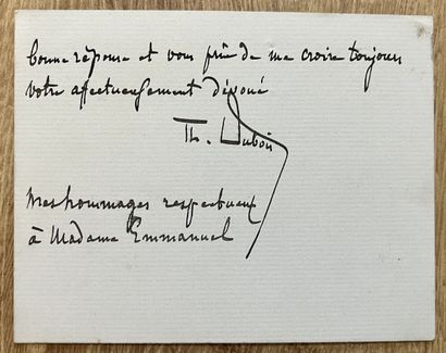 DUBOIS (Théodore) (1837-1924), compositeur,...