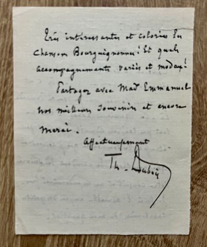 DUBOIS (Théodore) (1837-1924), compositeur,...