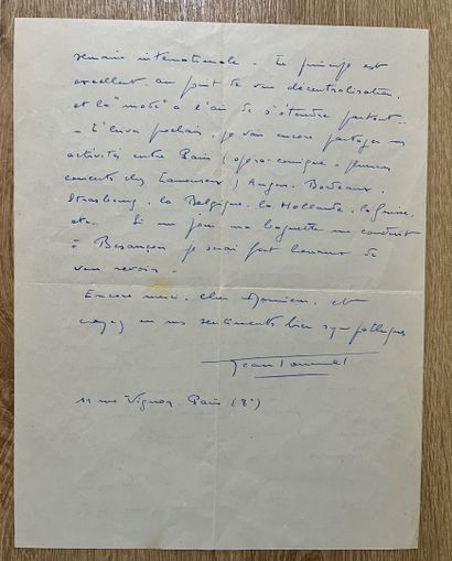 FOURNET (Jean) (1913-2008), chef d'orchestre...