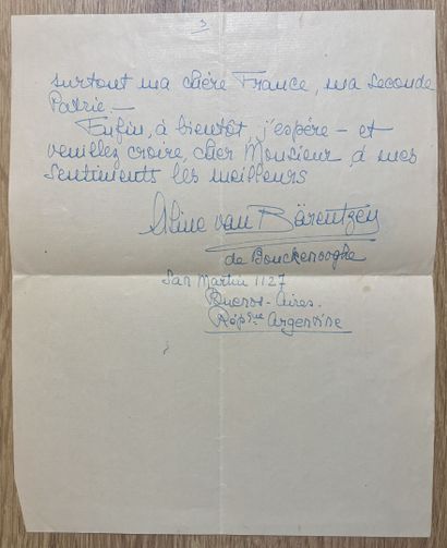 BARENTZEN (Aline van) (1897-1981). Pianiste...