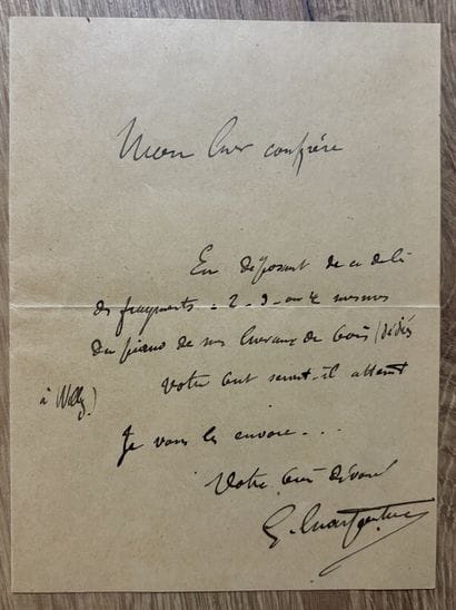 CHARPENTIER (Gustave) (1860-1956). Compositeur...