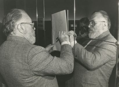 Sergio Leone
The Italian director signing...