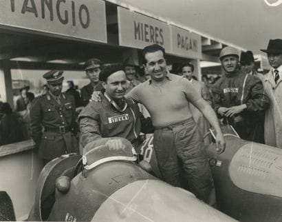 Unidentified artist 
Juan Manuel Fangio and...