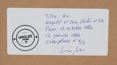 UNGLEE (1952-)

UNGLEE (1952-)





Nu, Paris,...