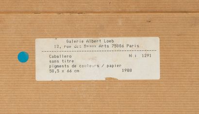 Luis CABALLERO (1943-1995)


Sans titre,...