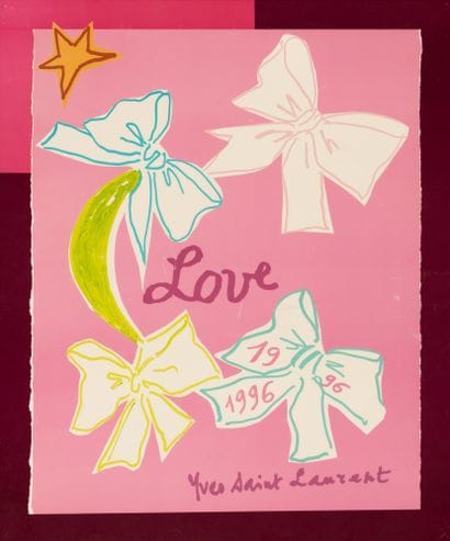 Yves SAINT LAURENT (1936-2008)
LOVE poster,...