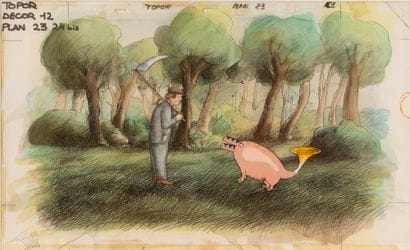 Roland TOPOR (1938-1997)
Décor 12 - Plan...