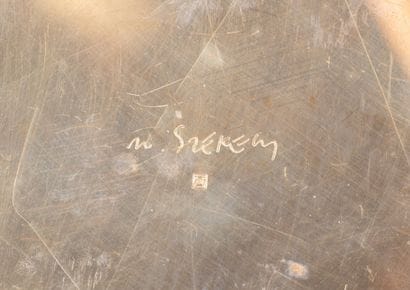 Martin SZEKELY (1956-)
Rare plateau en métal...