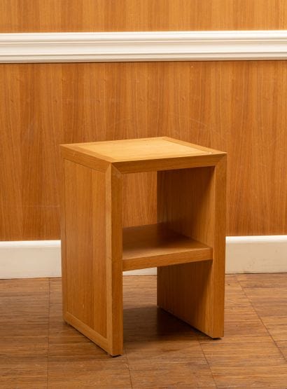Table console basse en chêne naturel à deux...