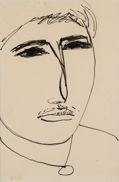 Emile GILIOLI (1911-1977)
Self-portrait
Black...