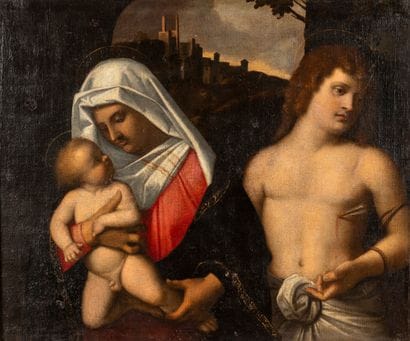Ecole Lombarde vers 1530
Vierge à l'enfant...