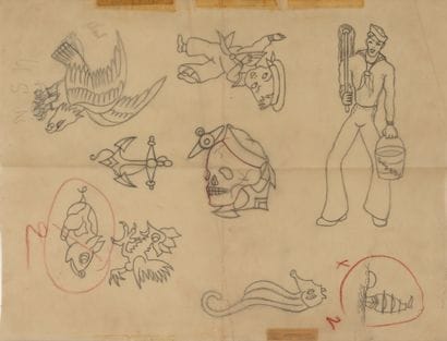 Samuel STEWARD (1909-1993)
Tatouages
Crayon...