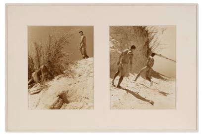 Bruce	 WEBER	(1946-)	
Hommes dans les dunes,...