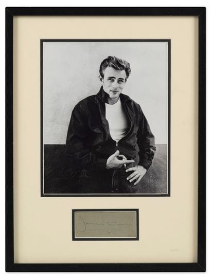 James DEAN (1931-1955)
Rare autographe à...