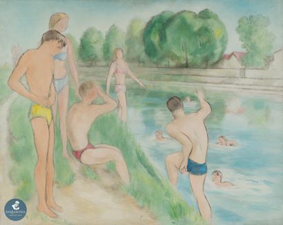 Alfred GASPART (1900-1993)
Baignade,
Huile...