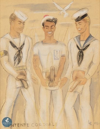 Ecole XXème
L'entente cordiale, 1951
Pastel...