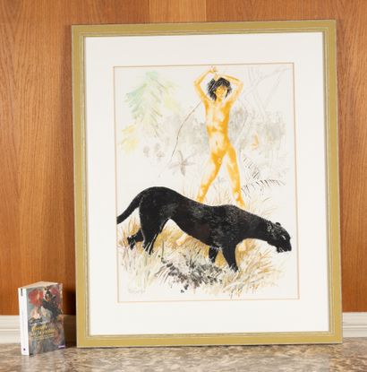 Michel GOURLIER (1925-2018)
Mowgli 
Encre,...