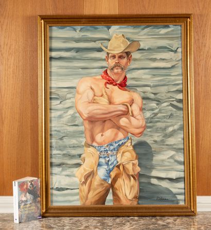 Delmas HOWE (1935)
Cow boy
Huile sur toile...