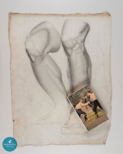 Ecole française XIXe
Deux études de jambes
Fusain...
