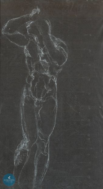 20th century school
Study of a male nude
White...
