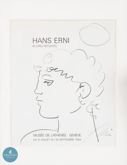 Hans ERNI (1909-2015)
Profil 
Dessin au crayon...