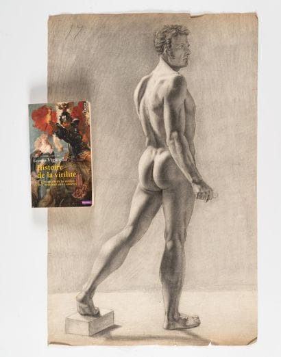 BARATON XIXe
Académie d'homme de dos, 1815
Fusain...