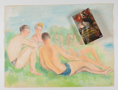 Alfred GASPART (1900-1993)
Le repos des baigneurs...