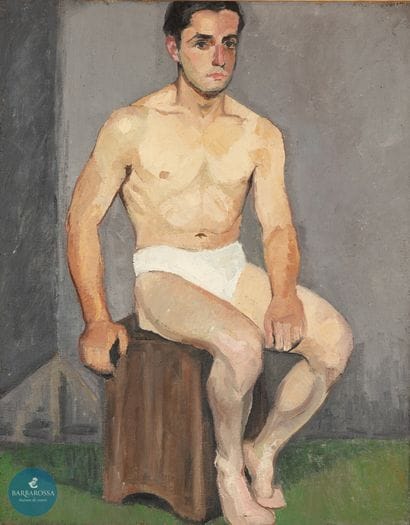 A. TELLIEZ
Jeune homme assis
Huile sur toile
80x66...