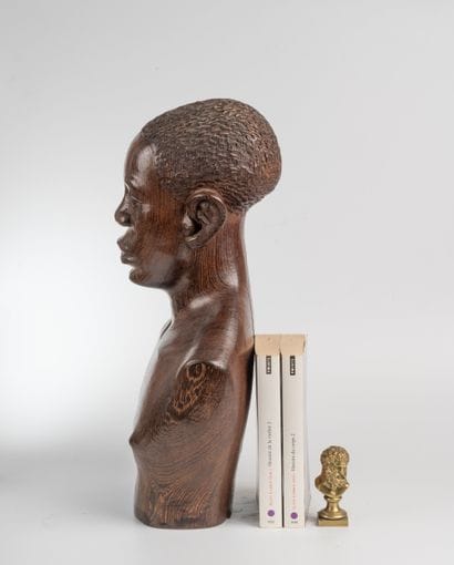 Xxth century school
Bust of a man
Ebony sculpture
H:...