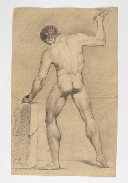 Ecole française XIXe
Deux académies d'homme...