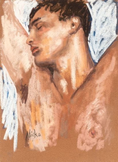 NICKO (1965)
Homme endormi, 2023
Pastel sur...