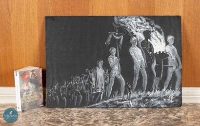 AUMAITRE (XX)
Les éclaireurs, 1960
Gouache...
