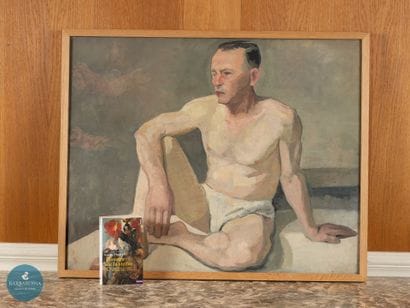 A. TELLIEZ
Jeune homme les jambes croisées
Huile...