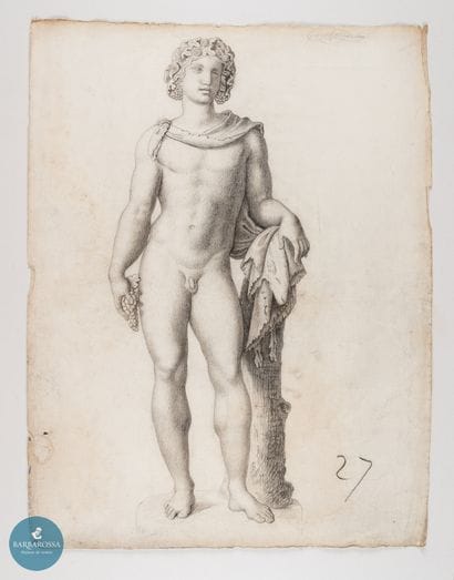 GUERNISAC (XIX)
Bacchus
Fusain sur papier,...
