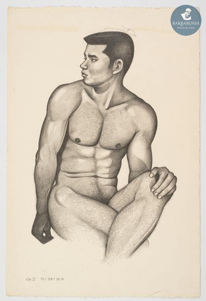 Tsuyoshi YOSHIDA alias Go MISHIMA (1924-1988)
Seated...