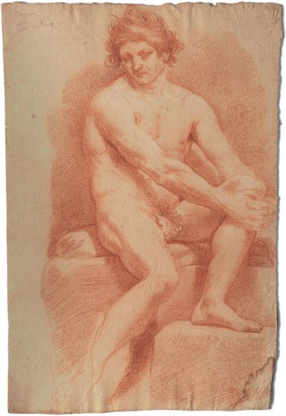 18th century French school
 The river god
Sanguine
38.5...