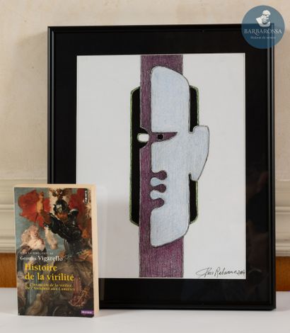 Paco RABANNE (1934-2023) Profil violet, 2004
Ink...